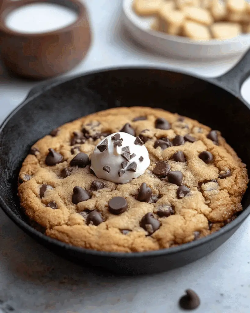 Keto Skillet Chocolate Chip Cookie