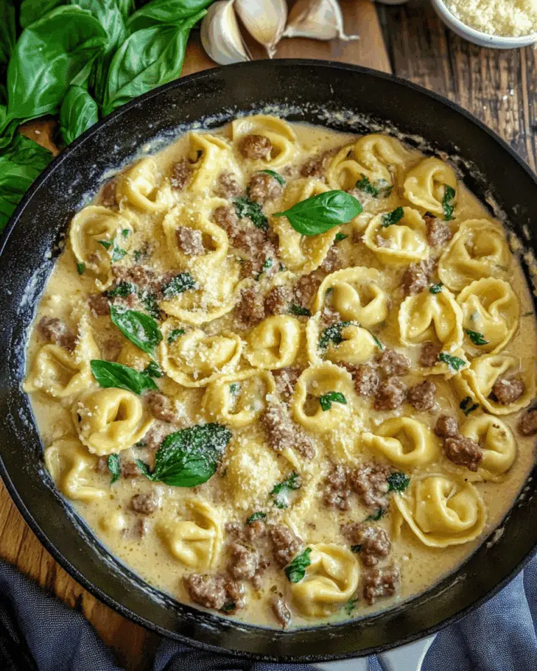Creamy Sausage Tortellini Skillet