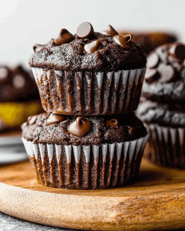 Double Chocolate Banana Muffins