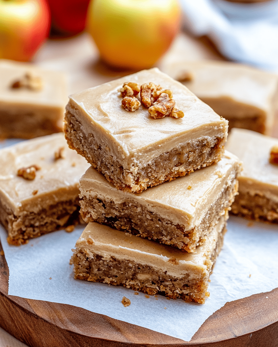 Healthy Peanut Butter Apple Pie Bars