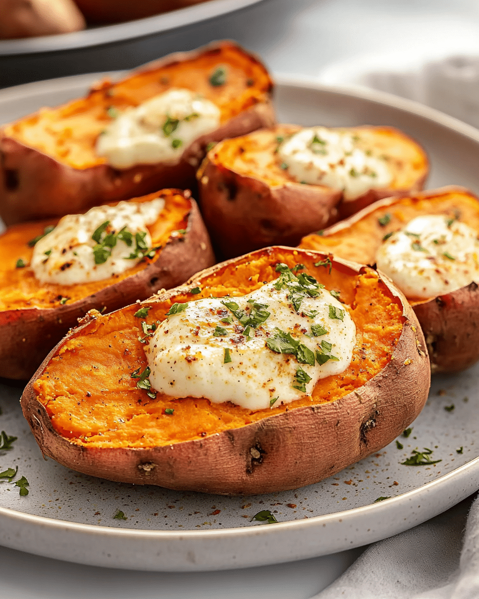 Loaded Baked Sweet Potatoes