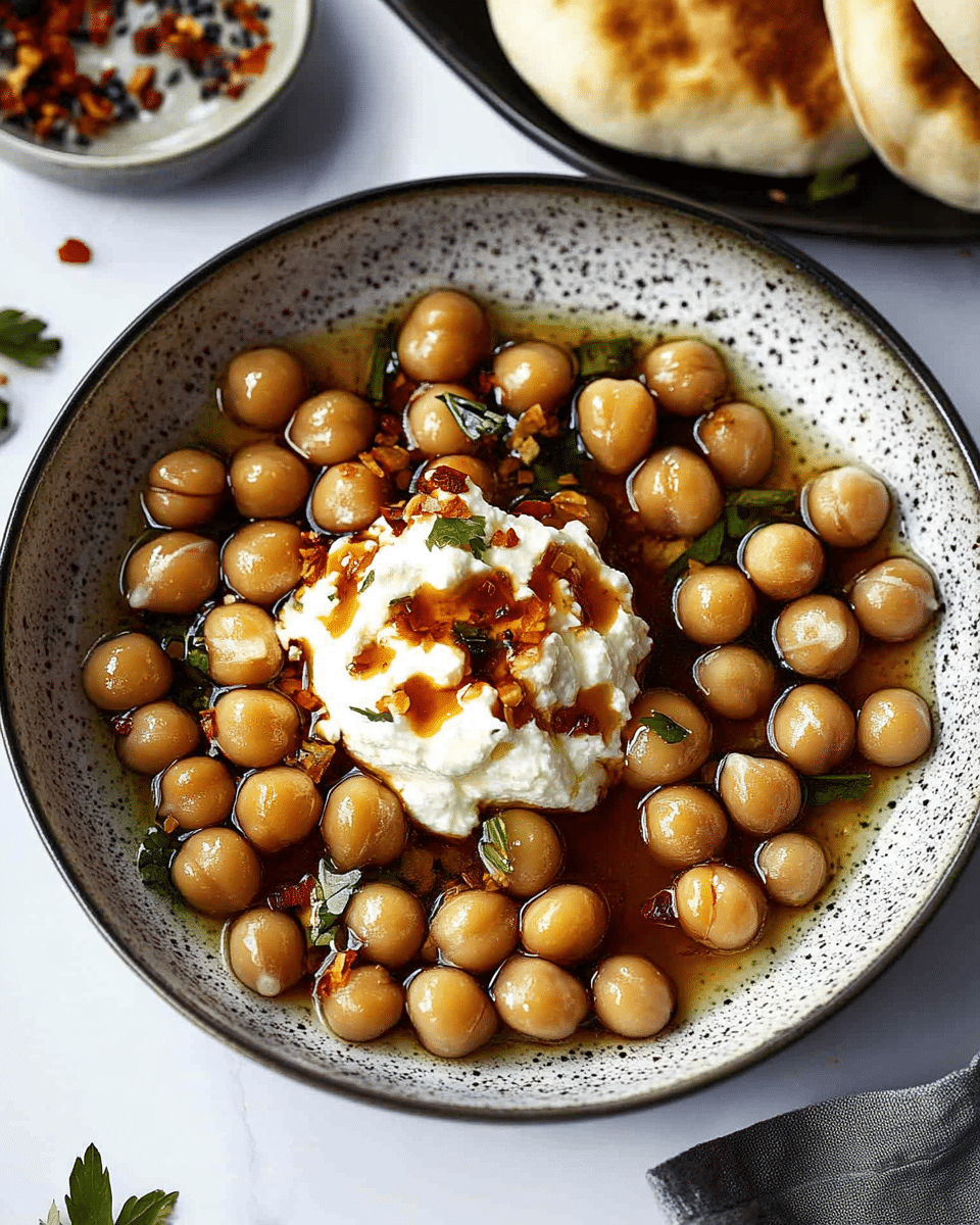 Marinated Chickpeas with Whipped Feta