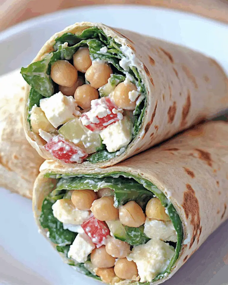 Mediterranean Chickpea and Feta Salad Wrap