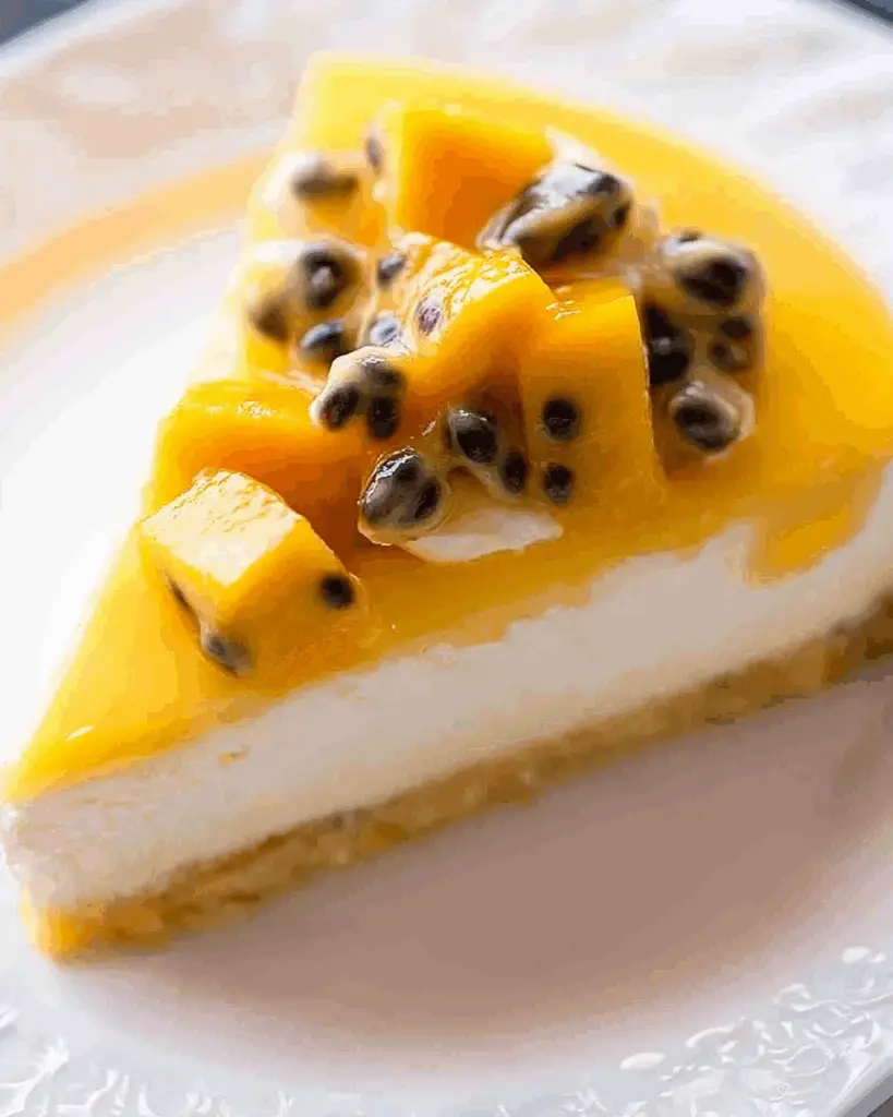 No Bake Mango Cheesecake