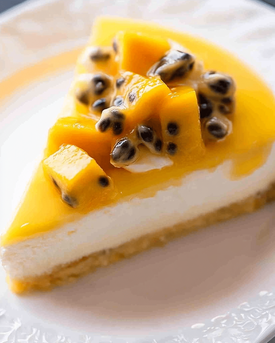 No Bake Mango Cheesecake