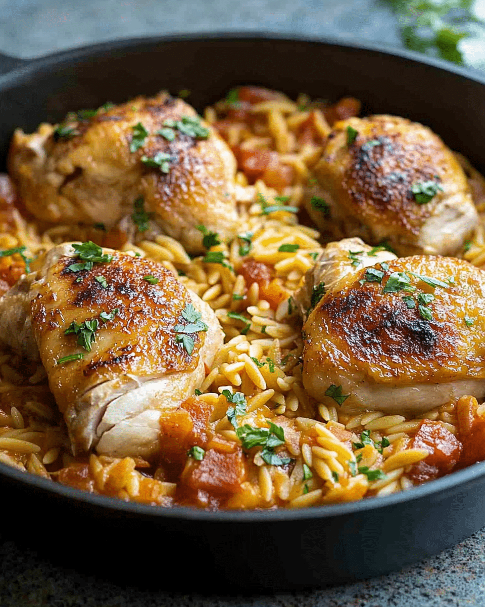 One Pot Chicken and Orzo