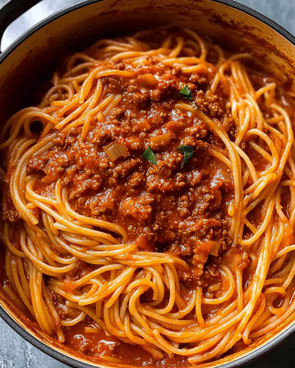 One Pot Pasta Bolognese