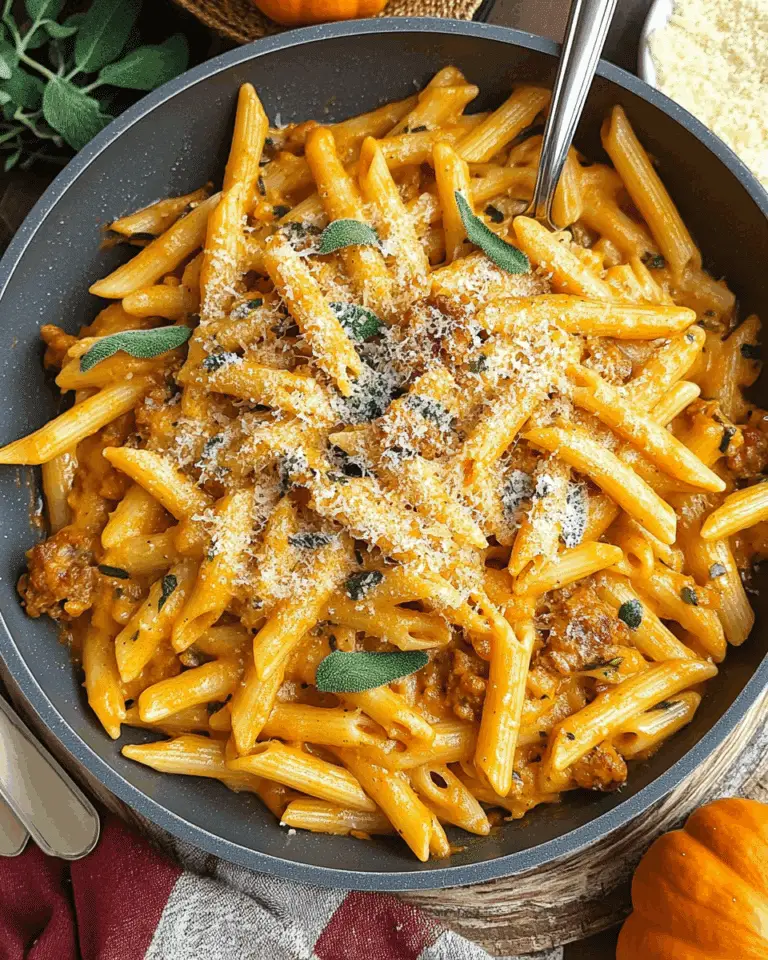 Pumpkin Pasta with Sausage and Sage
