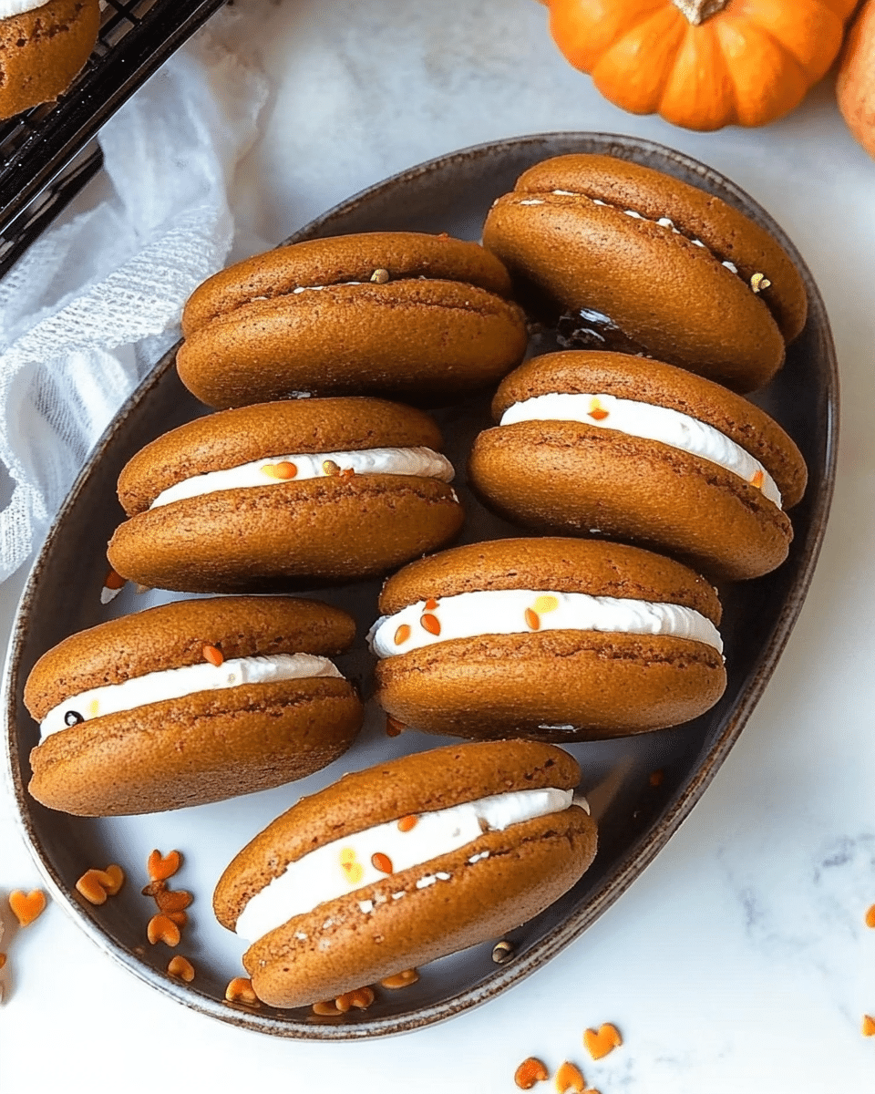 Pumpkin Whoopie Pies with Maple Mascarpone Filling