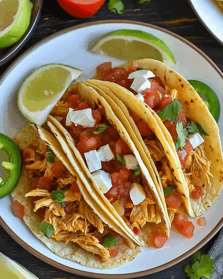 Slow Cooker Salsa Chicken Tacos