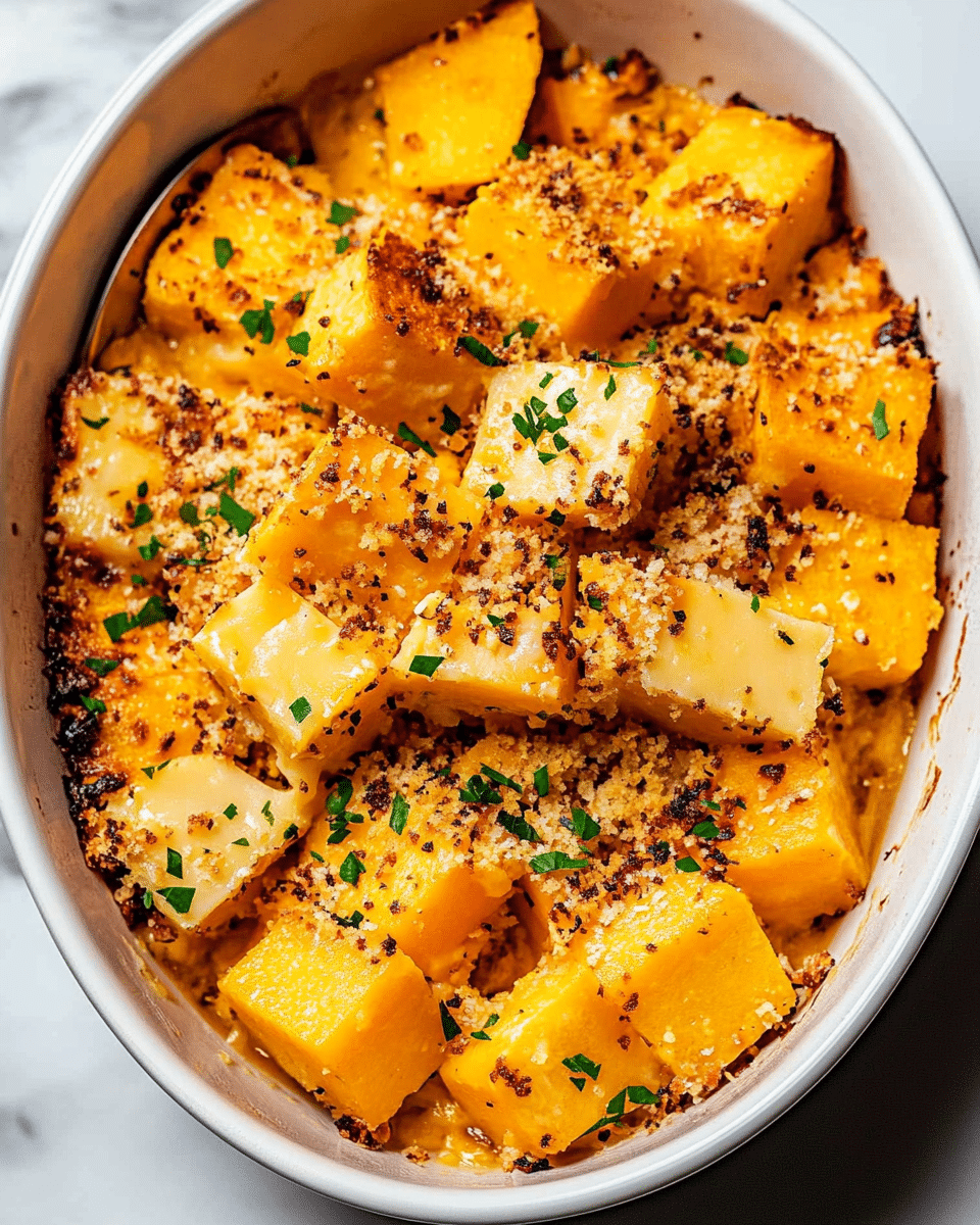 Baked Cheesy Butternut Squash