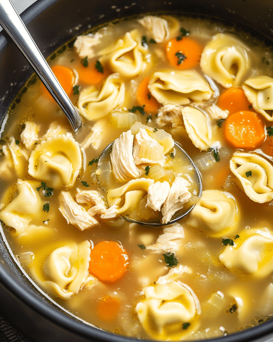 Easy Chicken Tortellini Soup