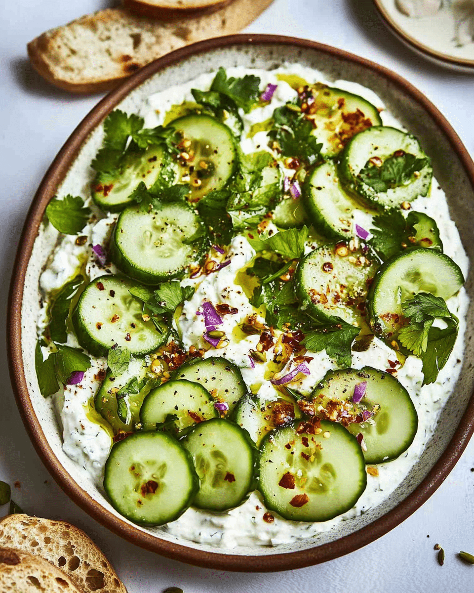 Cucumber Cottage Cheese Dip
