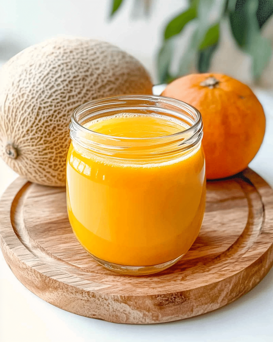 Healing Cantaloupe Orange Ginger Turmeric Juice