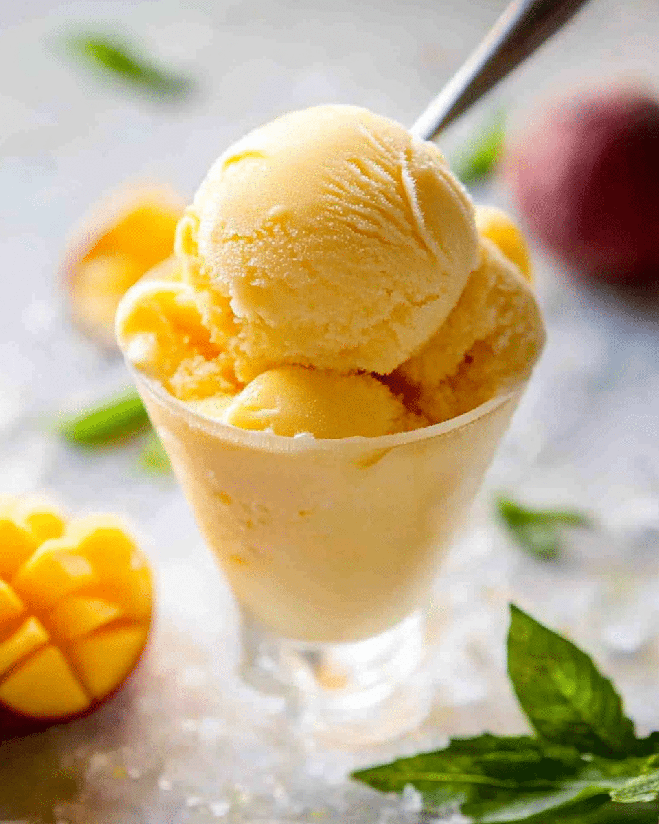 Homemade Mango Ice Cream