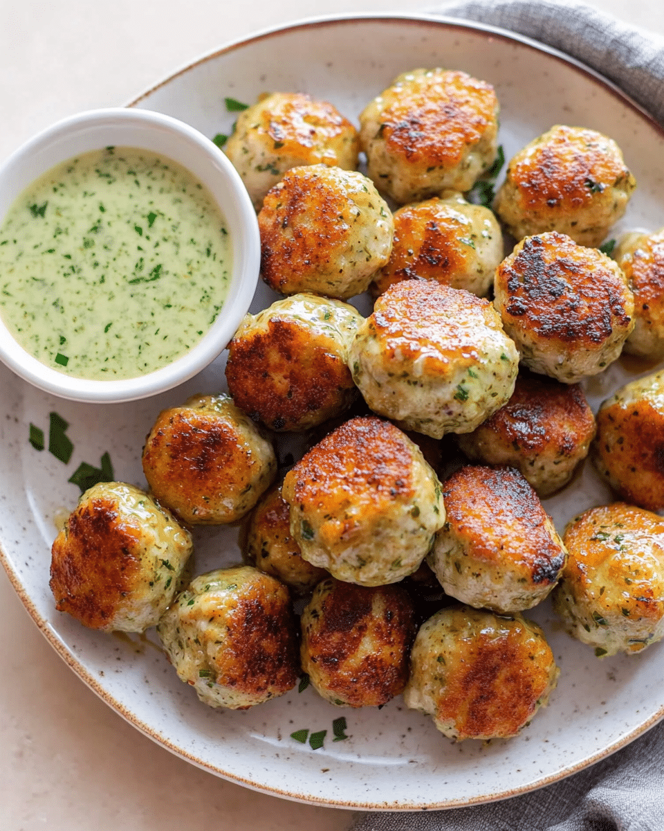 Jalapeño Cheddar Chicken Meatballs