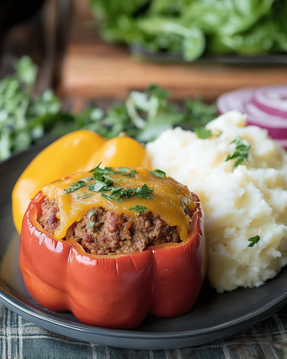 Meatloaf Stuffed Peppers