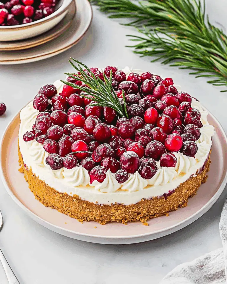 No-Bake Cranberry White Chocolate Cheesecake