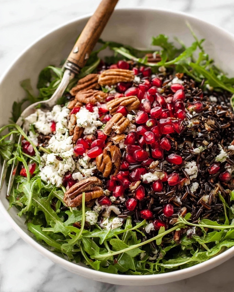 Wild Rice Salad with Pomegranate, Feta, and Pecans Recipe