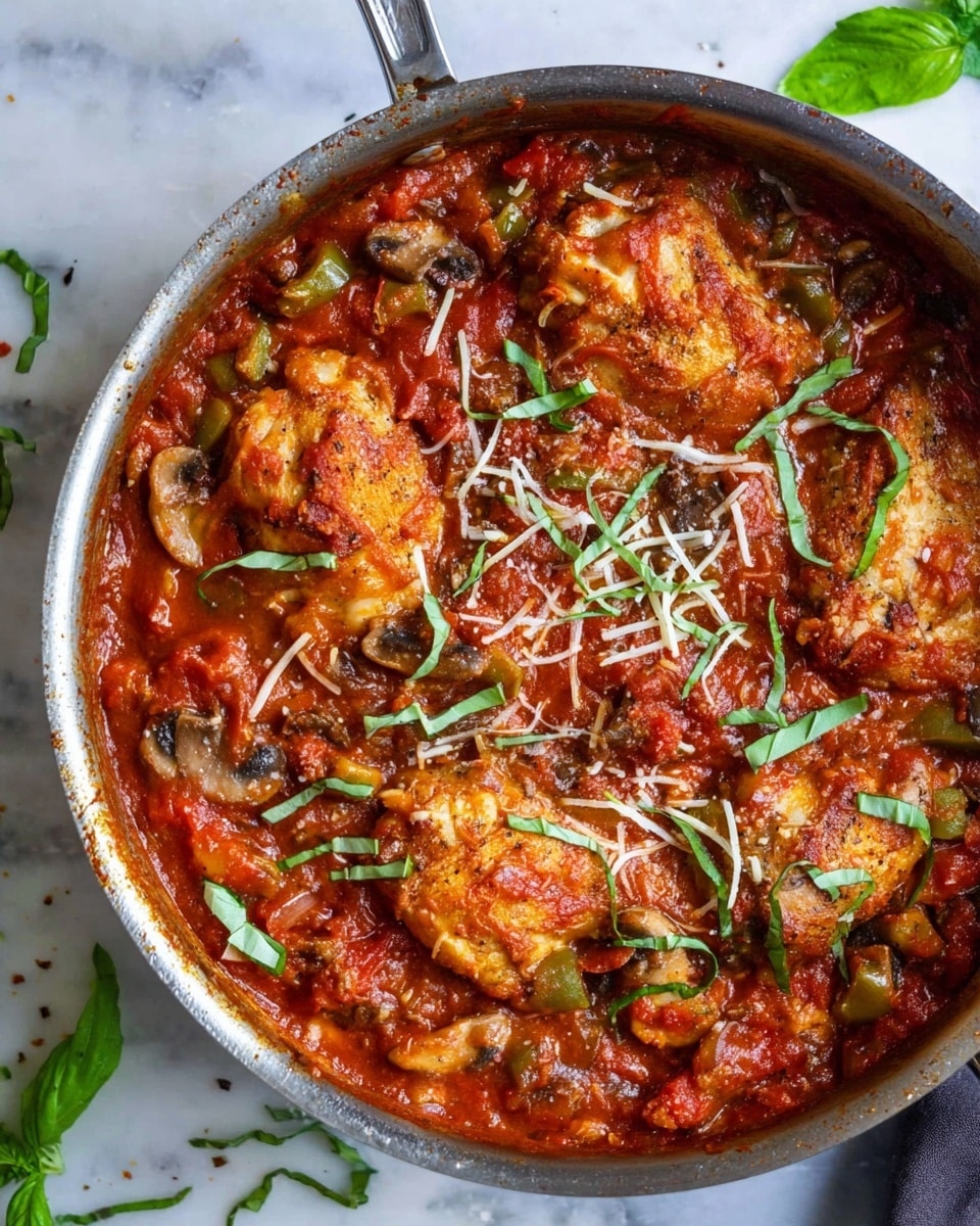 Easy Chicken Cacciatore with Mushrooms and Tomatoes Recipe
