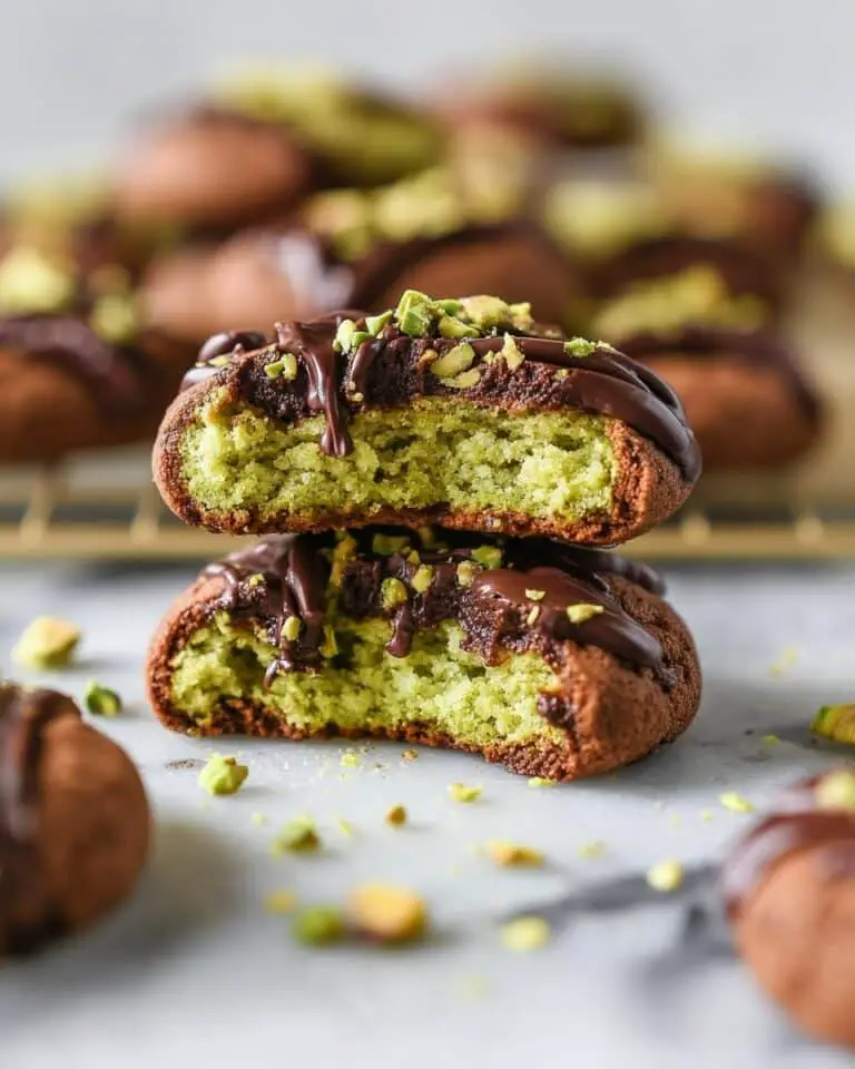 Dubai Chocolate Cookies with Pistachio and Kataifi Filling Recipe