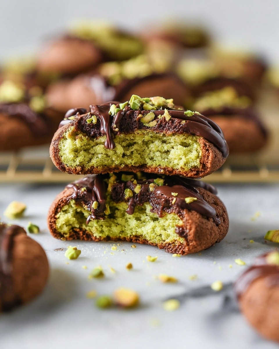 Dubai Chocolate Cookies with Pistachio and Kataifi Filling Recipe