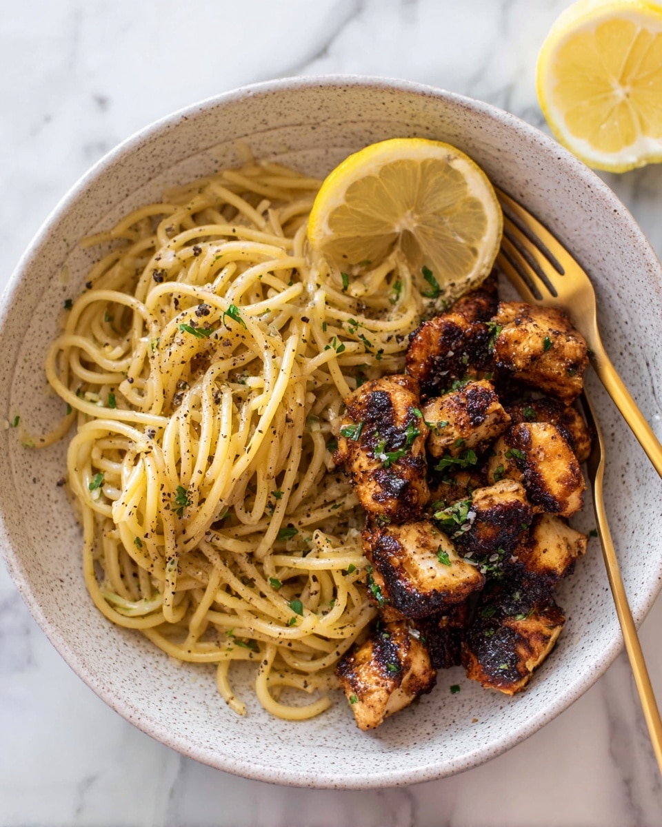 Crispy Lemon Chicken Bites with Herby Lemon Spaghetti Recipe
