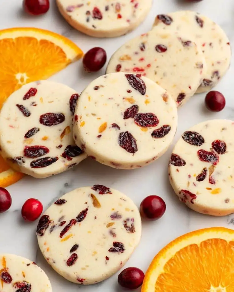 Cranberry Orange Shortbread Cookies Recipe