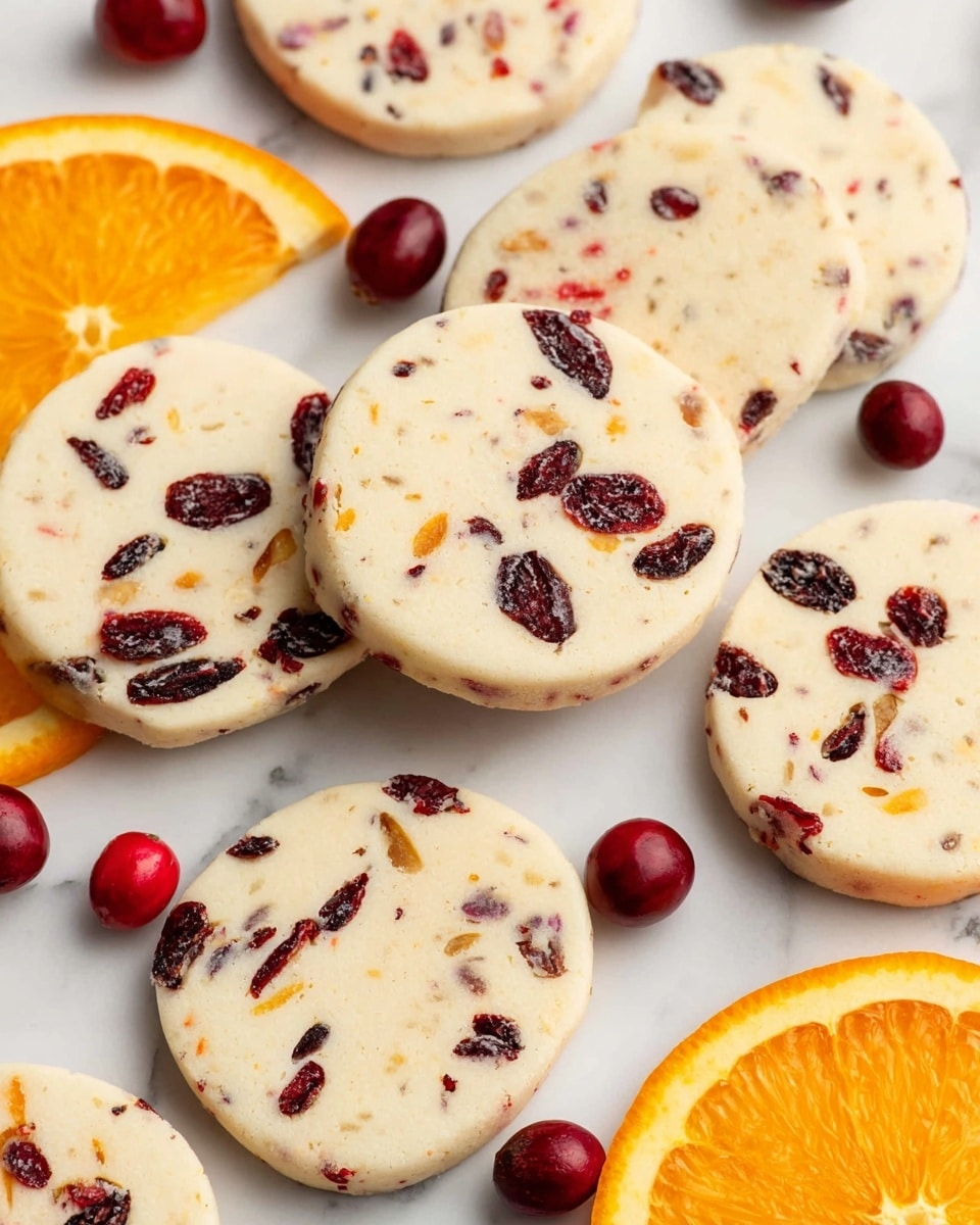 Cranberry Orange Shortbread Cookies Recipe