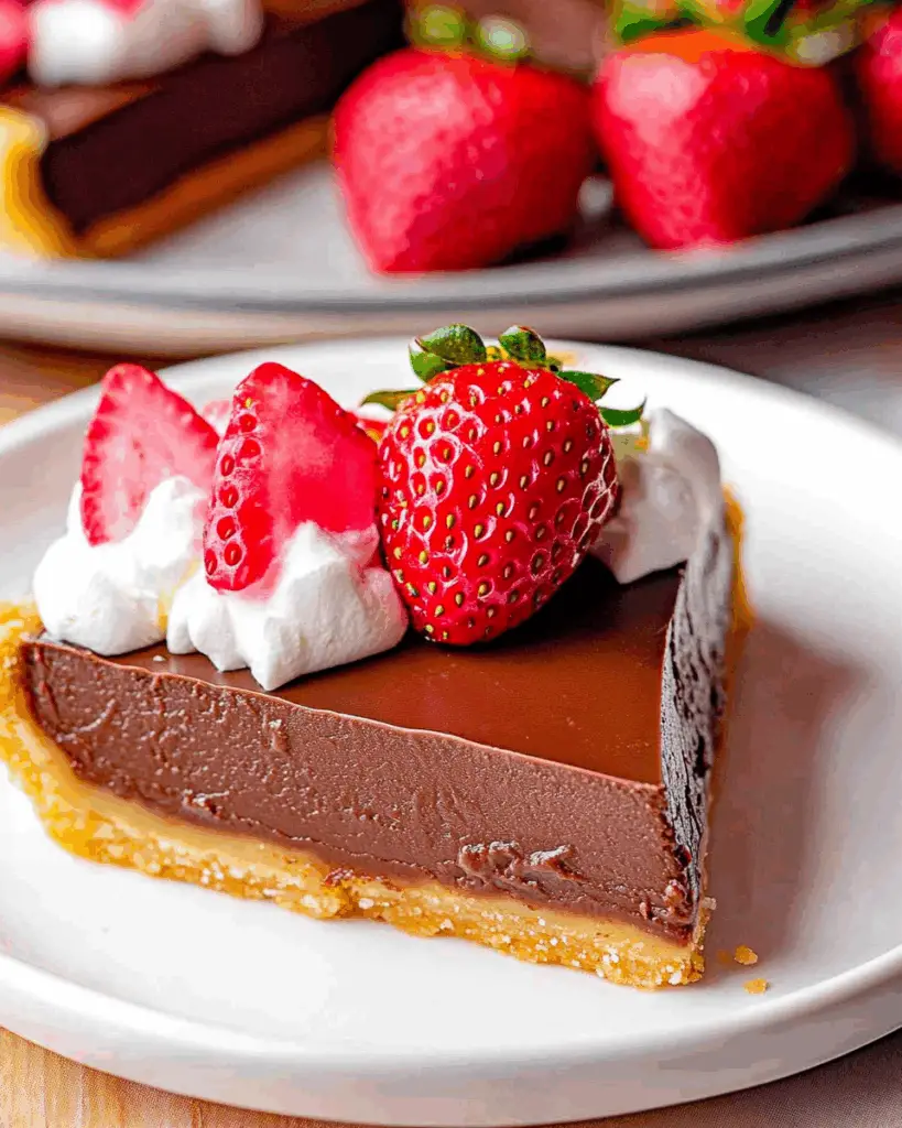 Chocolate Ganache Tart with Berry Whipped Cream