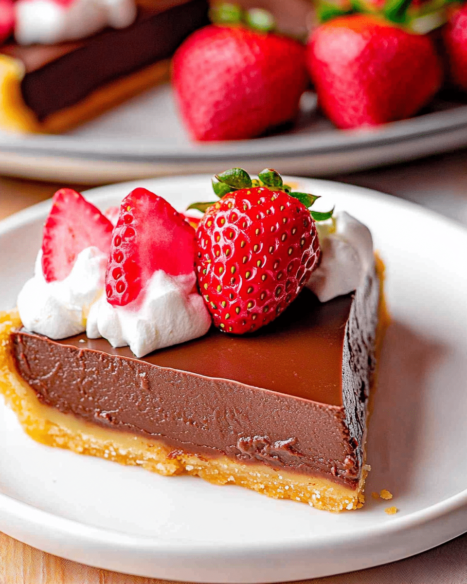 Chocolate Ganache Tart with Berry Whipped Cream