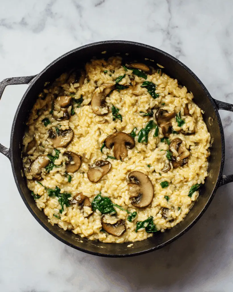 Creamy Mushroom Risotto Skillet Recipe