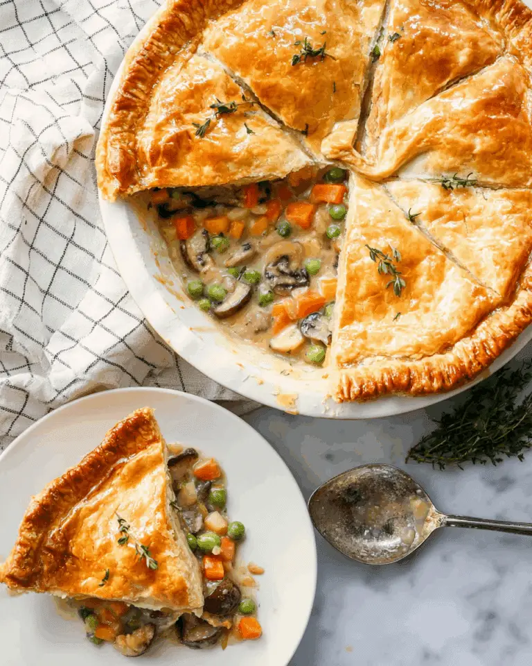 Vegetarian White Bean and Mushroom Pot Pie Recipe