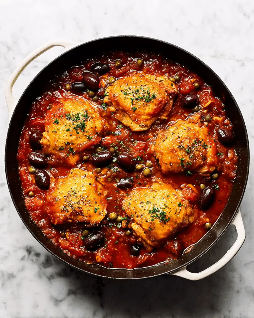 Skillet Chicken Puttanesca Recipe