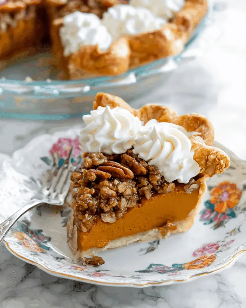 Pecan Praline Pumpkin Pie Recipe