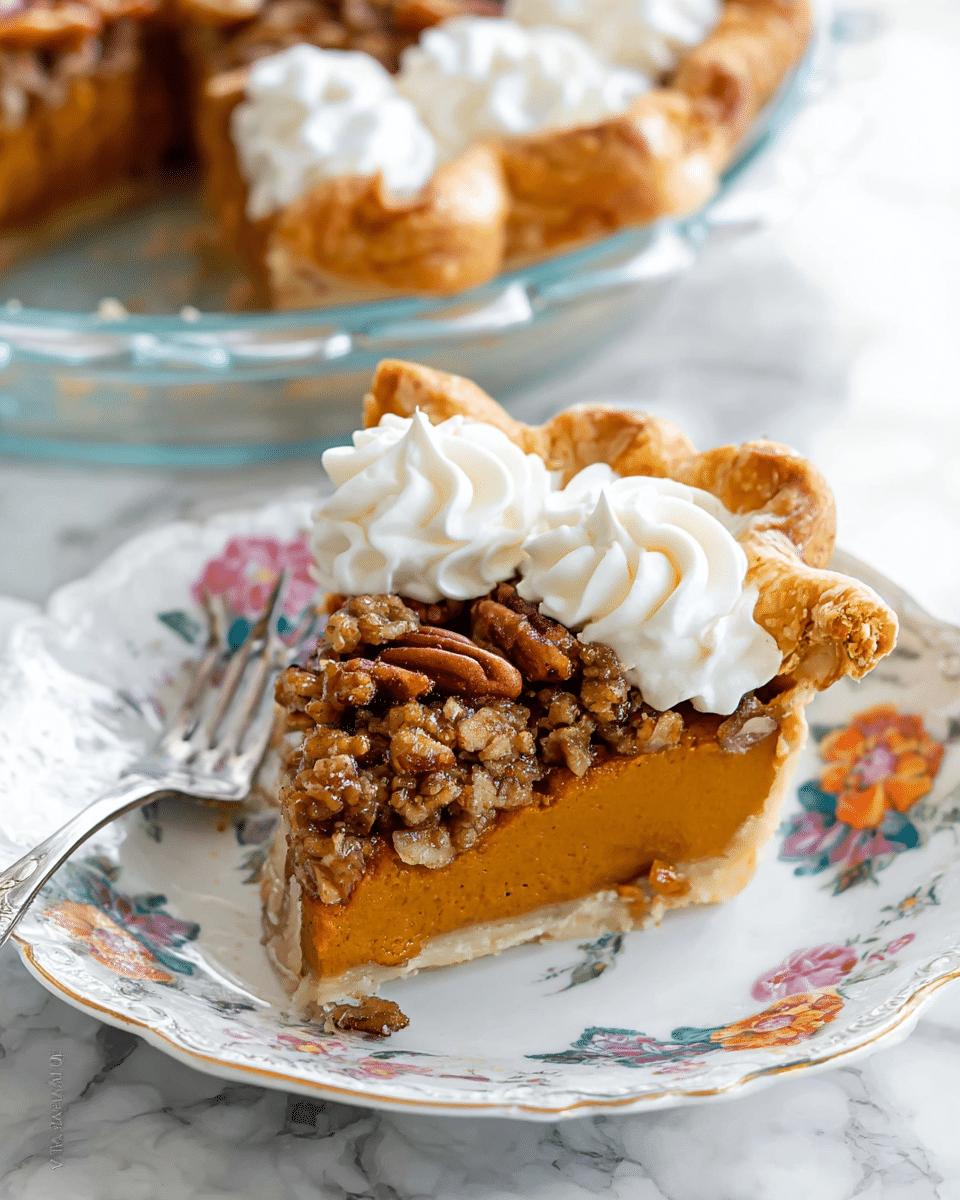 Pecan Praline Pumpkin Pie Recipe