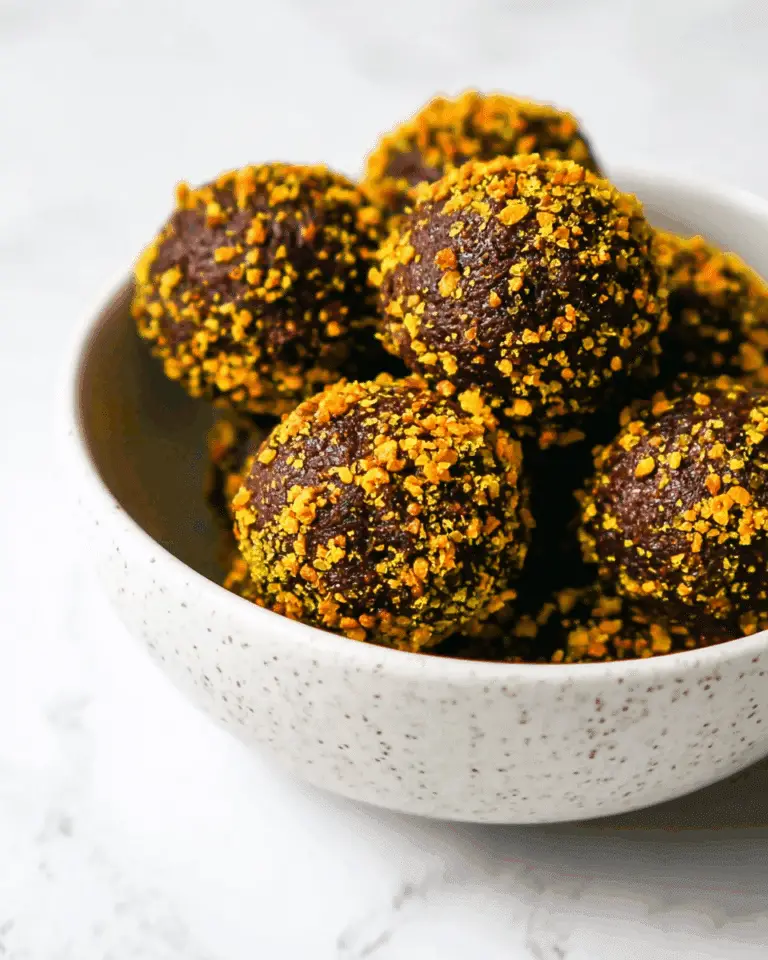 No Bake Chocolate Pistachio Protein Balls Recipe