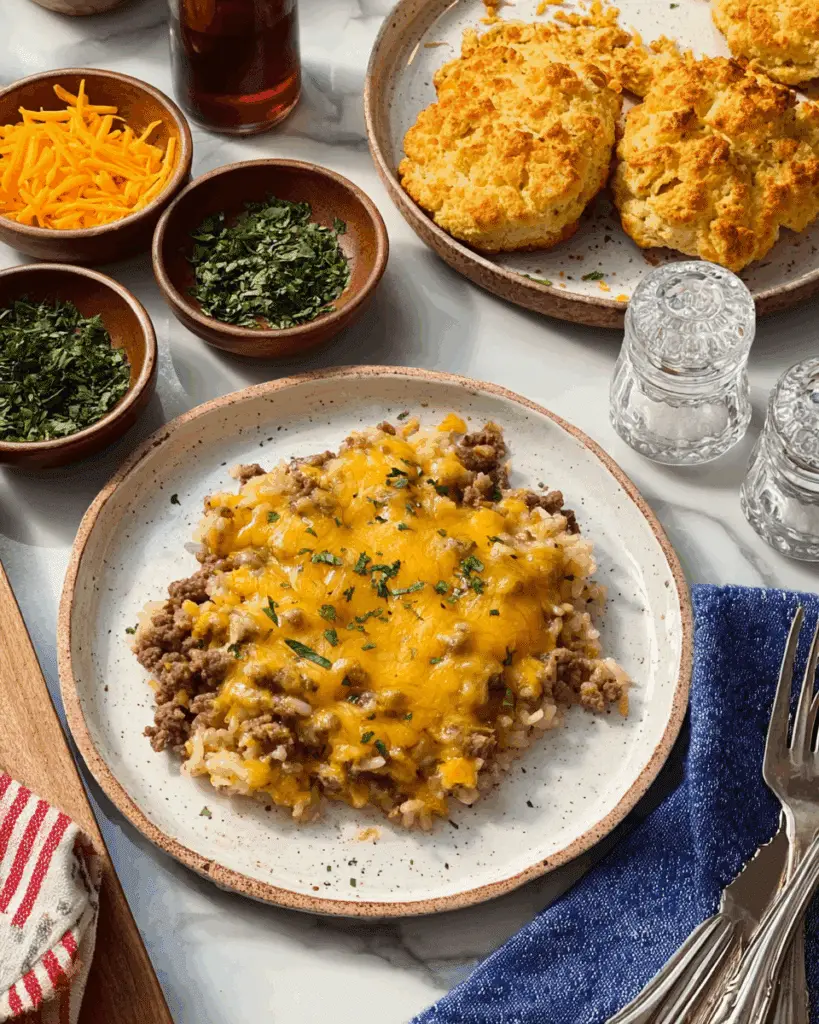 Ground Beef and Rice Casserole Recipe