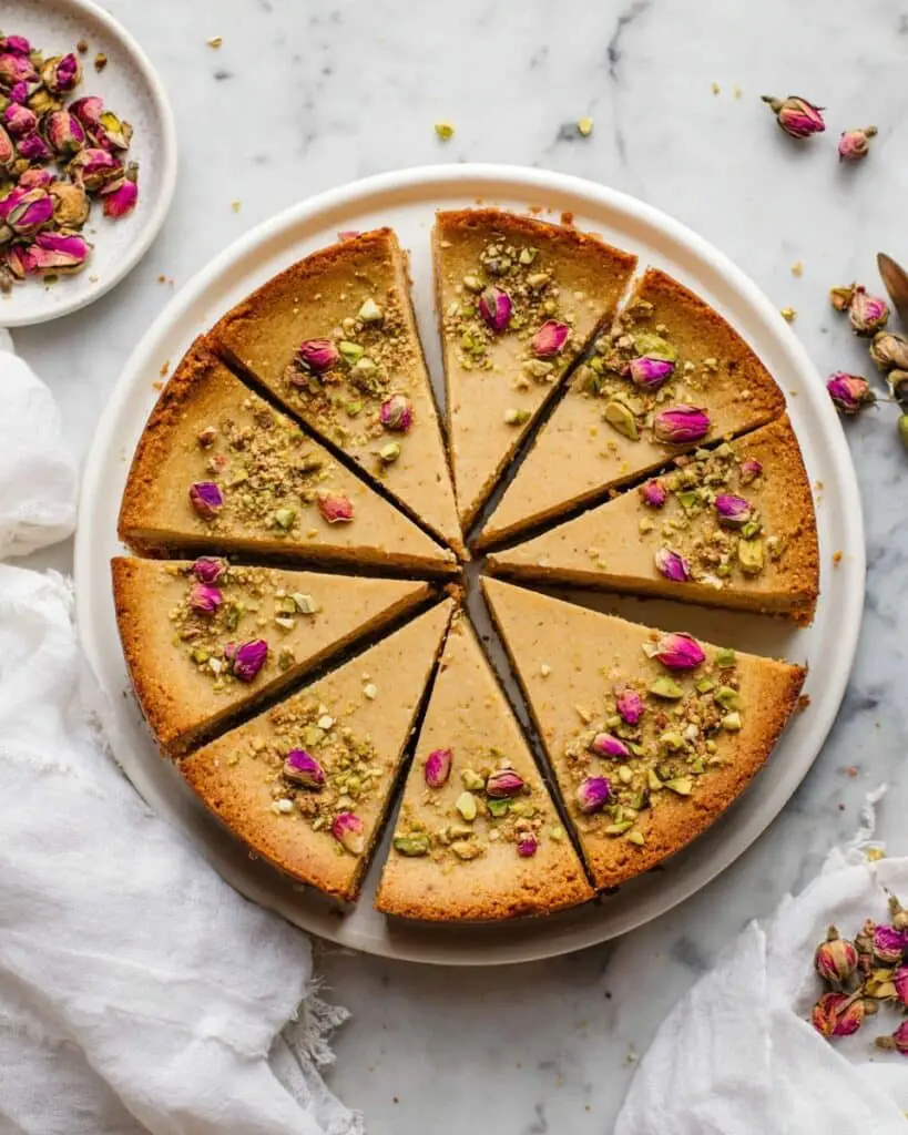Persian Love Cake with Almond Crust and Yogurt Filling Recipe