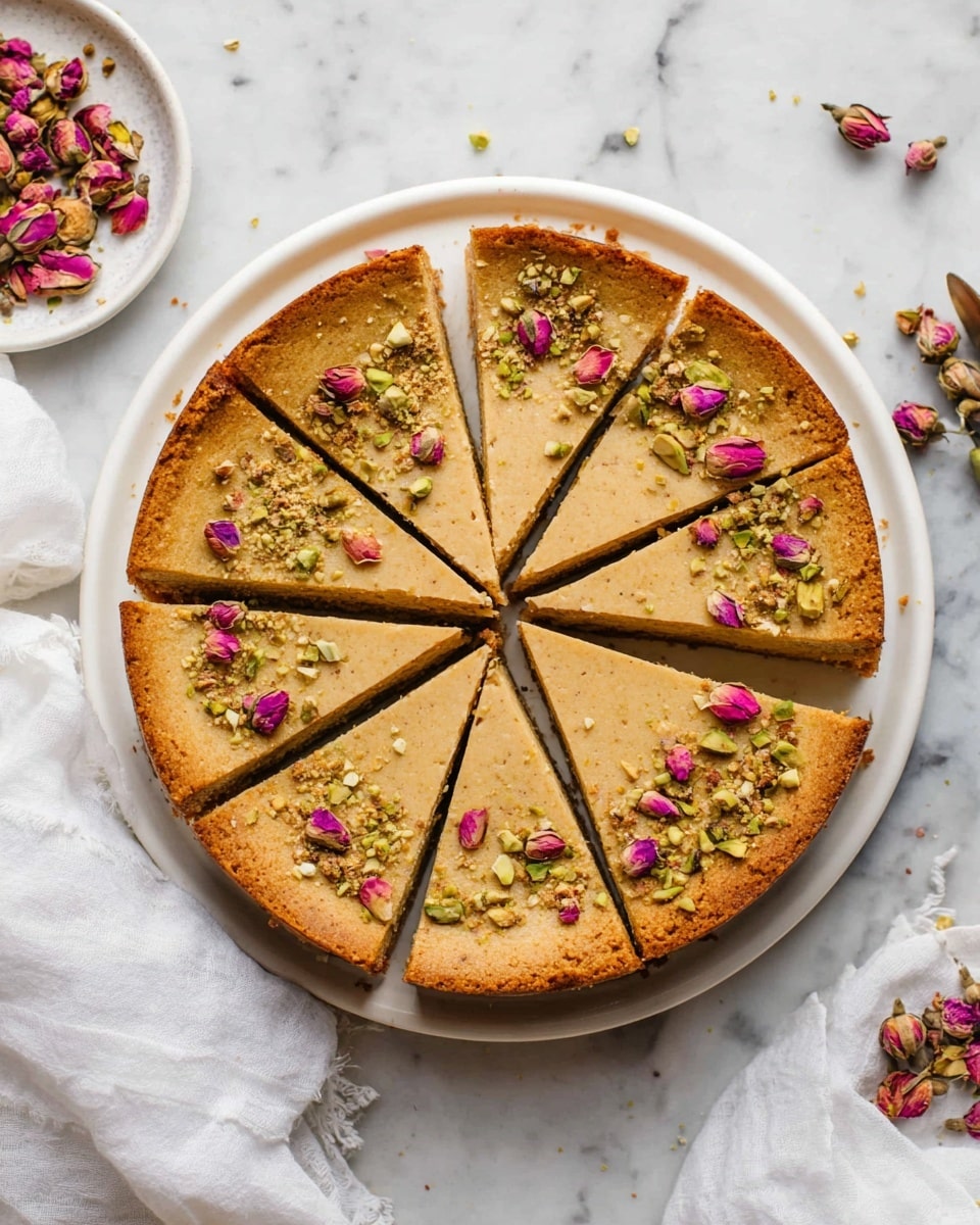 Persian Love Cake with Almond Crust and Yogurt Filling Recipe