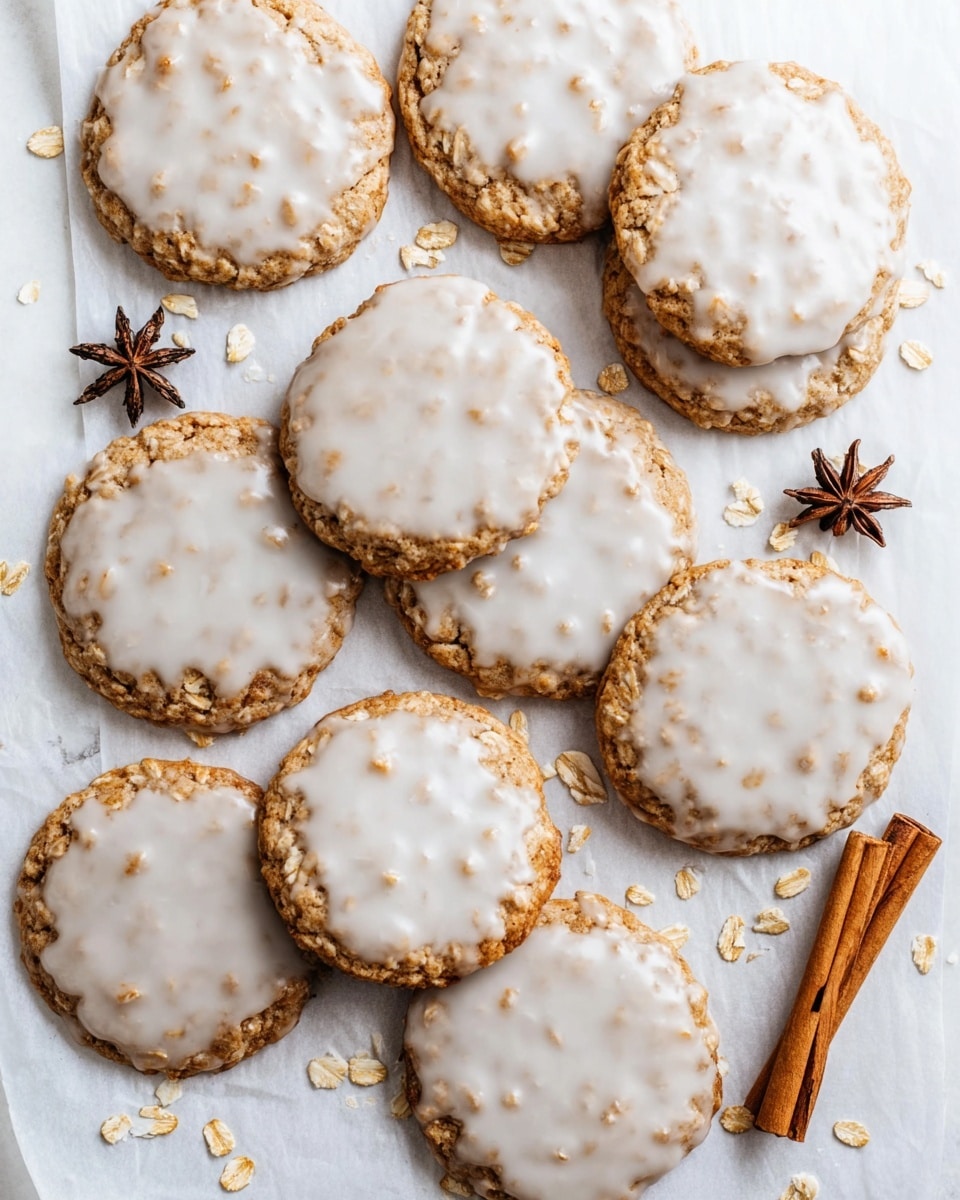 Gingerbread Iced Oatmeal Cookies Recipe