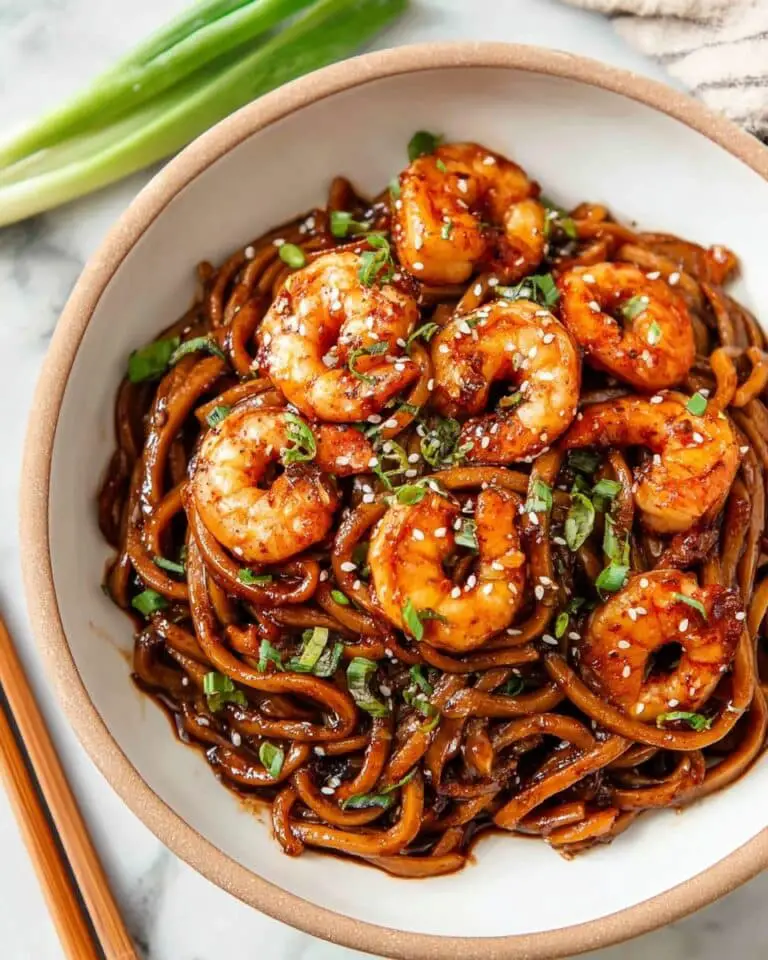 Easy 15-Minute Chili Garlic Shrimp Udon Noodles Recipe