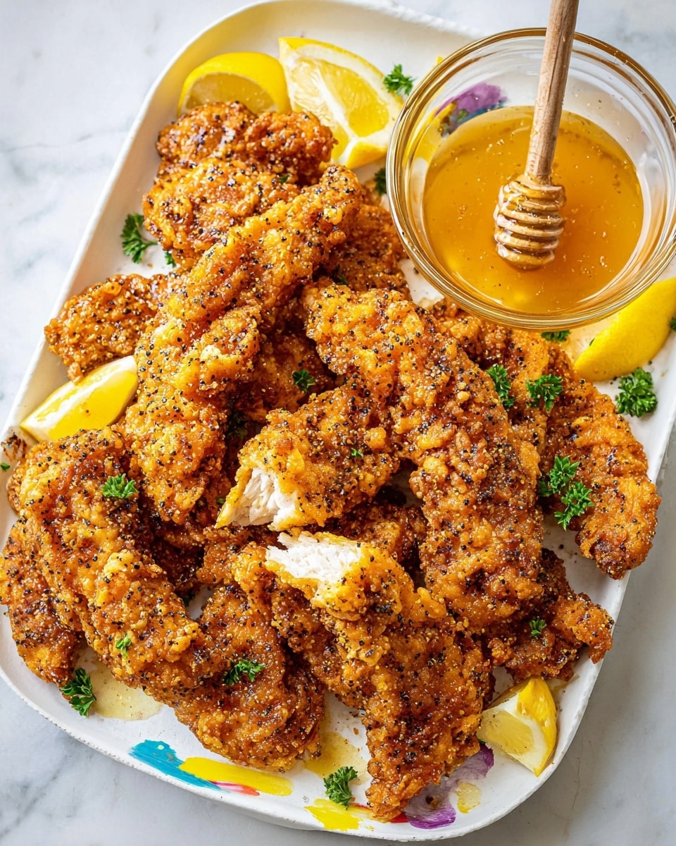Lemon Pepper Chicken Tenders with Honey Butter Sauce Recipe
