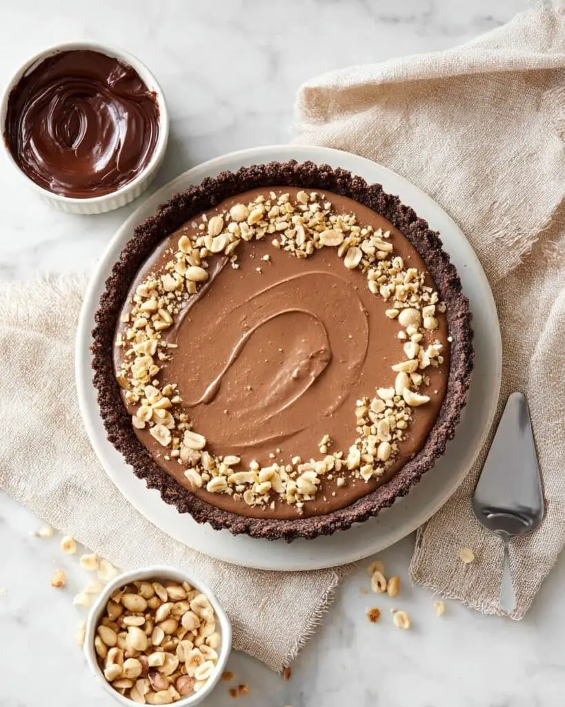No Bake Nutella Pie with Oreo Crust and Mascarpone Recipe