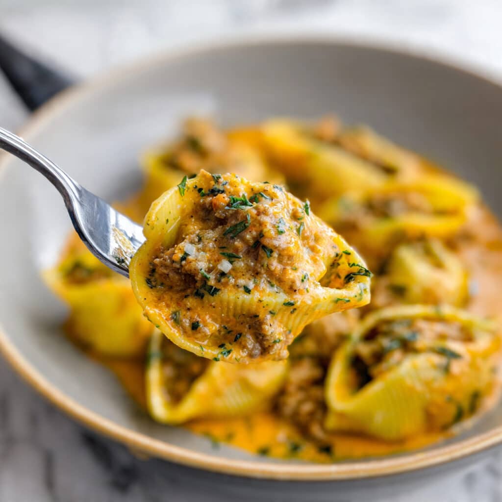 Creamy Beef and Shells Recipe