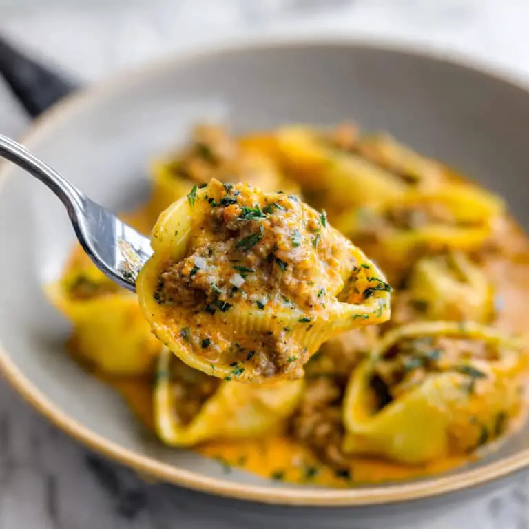 Creamy Beef and Shells Recipe