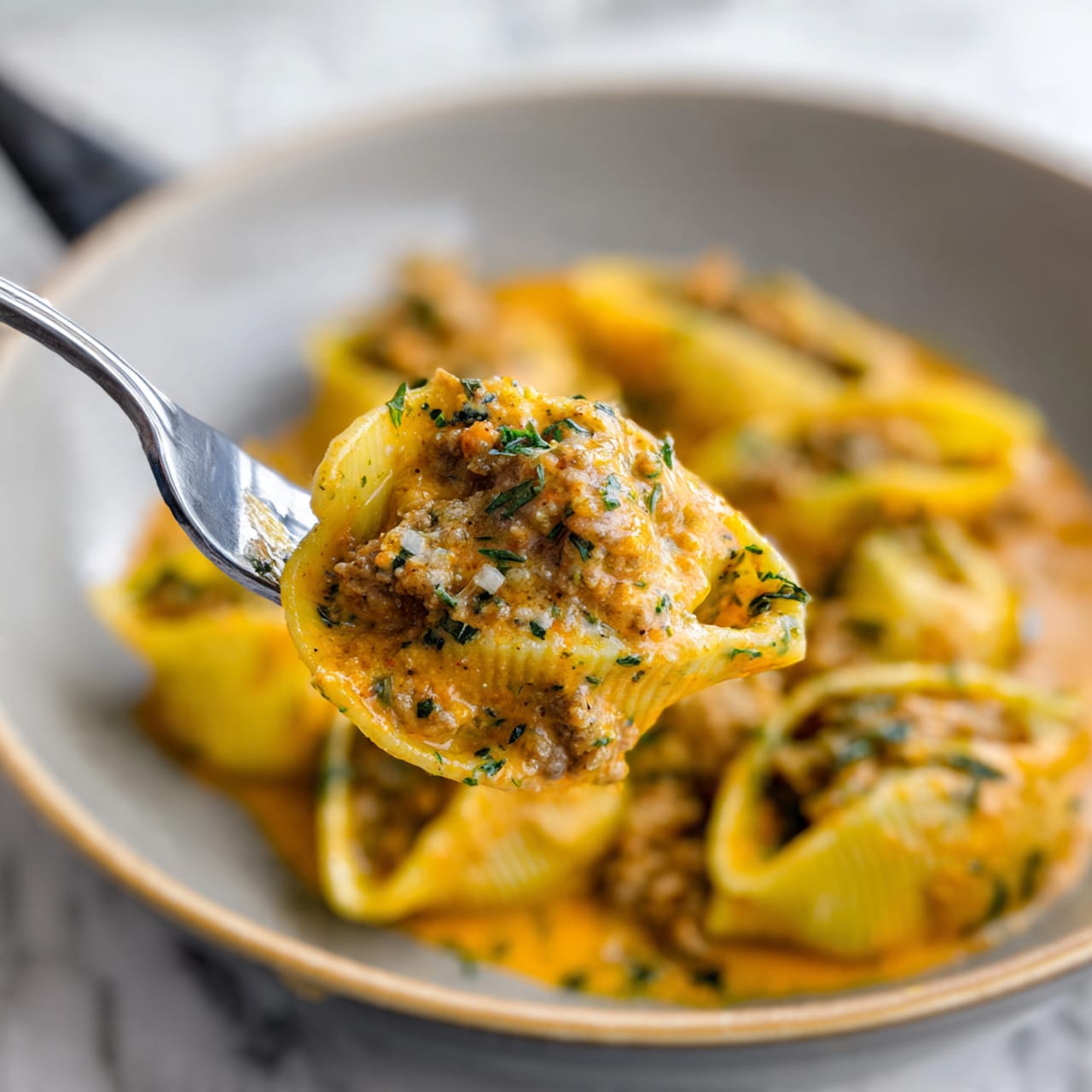 Creamy Beef and Shells Recipe