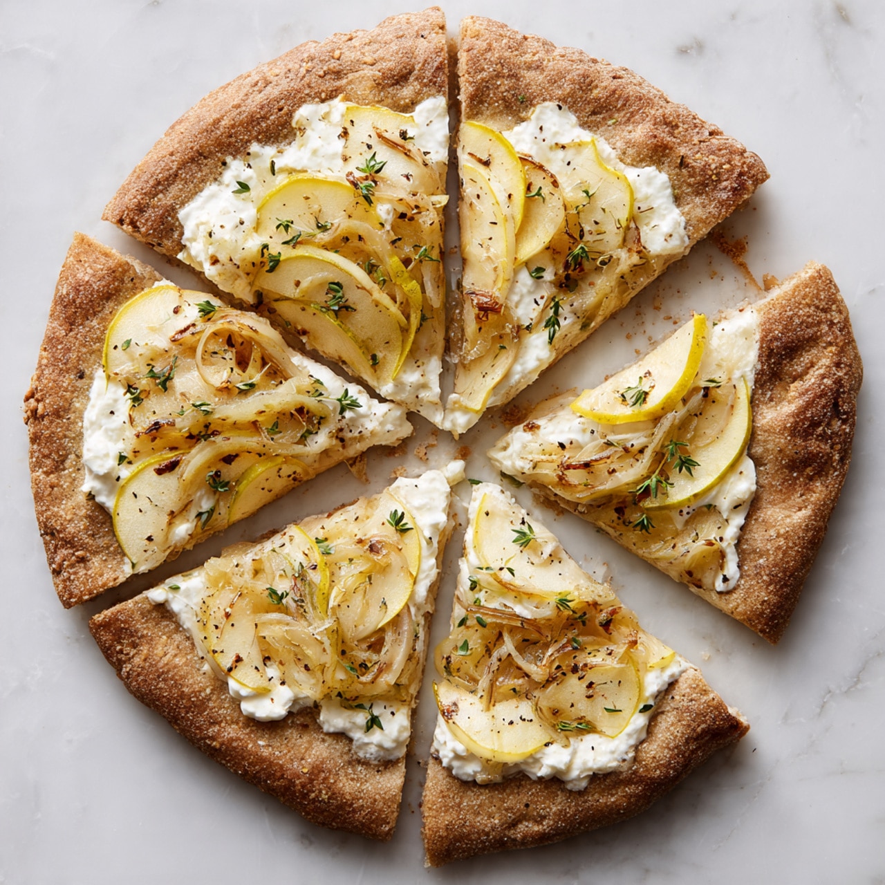 Caramelised Onions, Apples and Goat Cheese Pizza Recipe