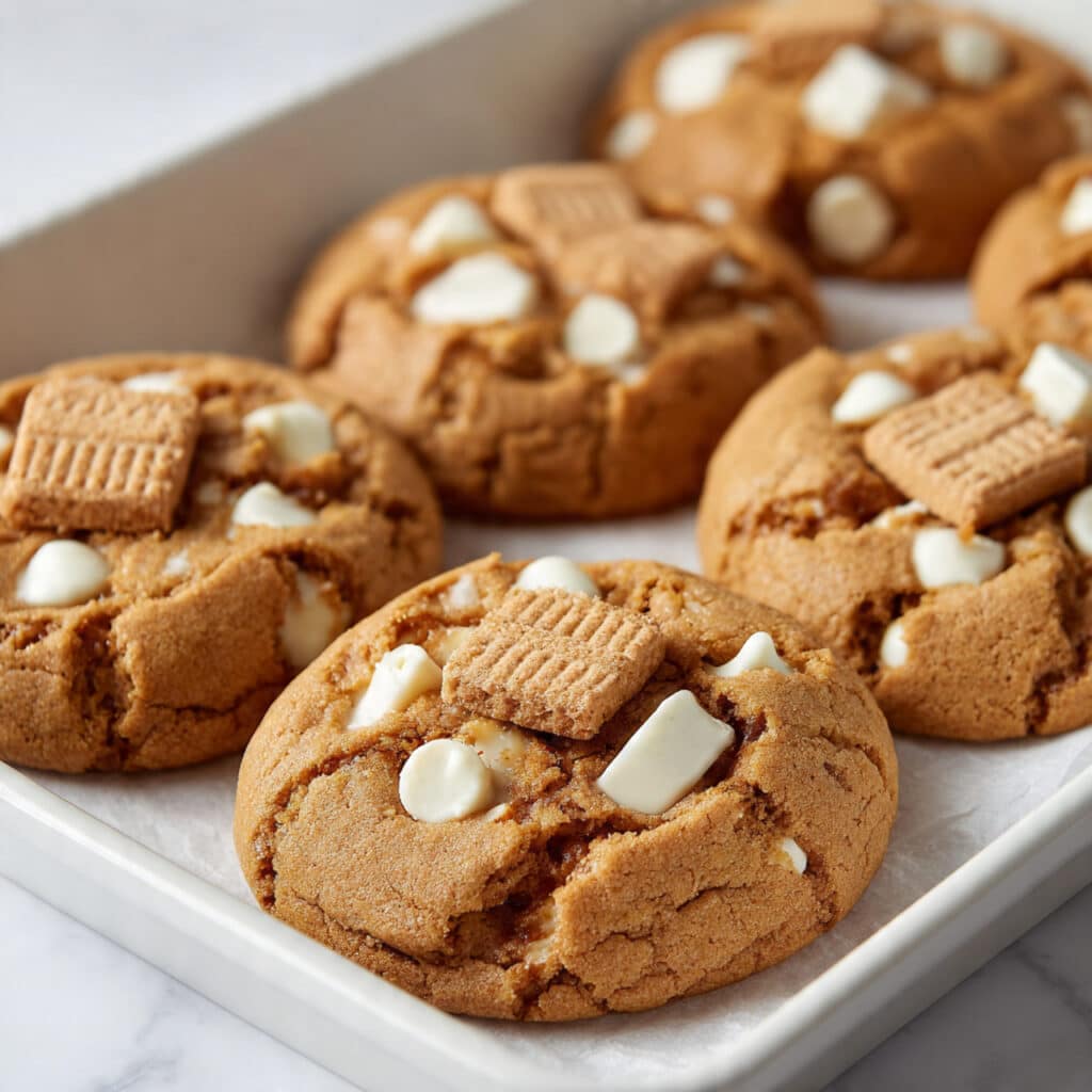 Biscoff Cookie Butter White Chocolate Chip Cookies Recipe