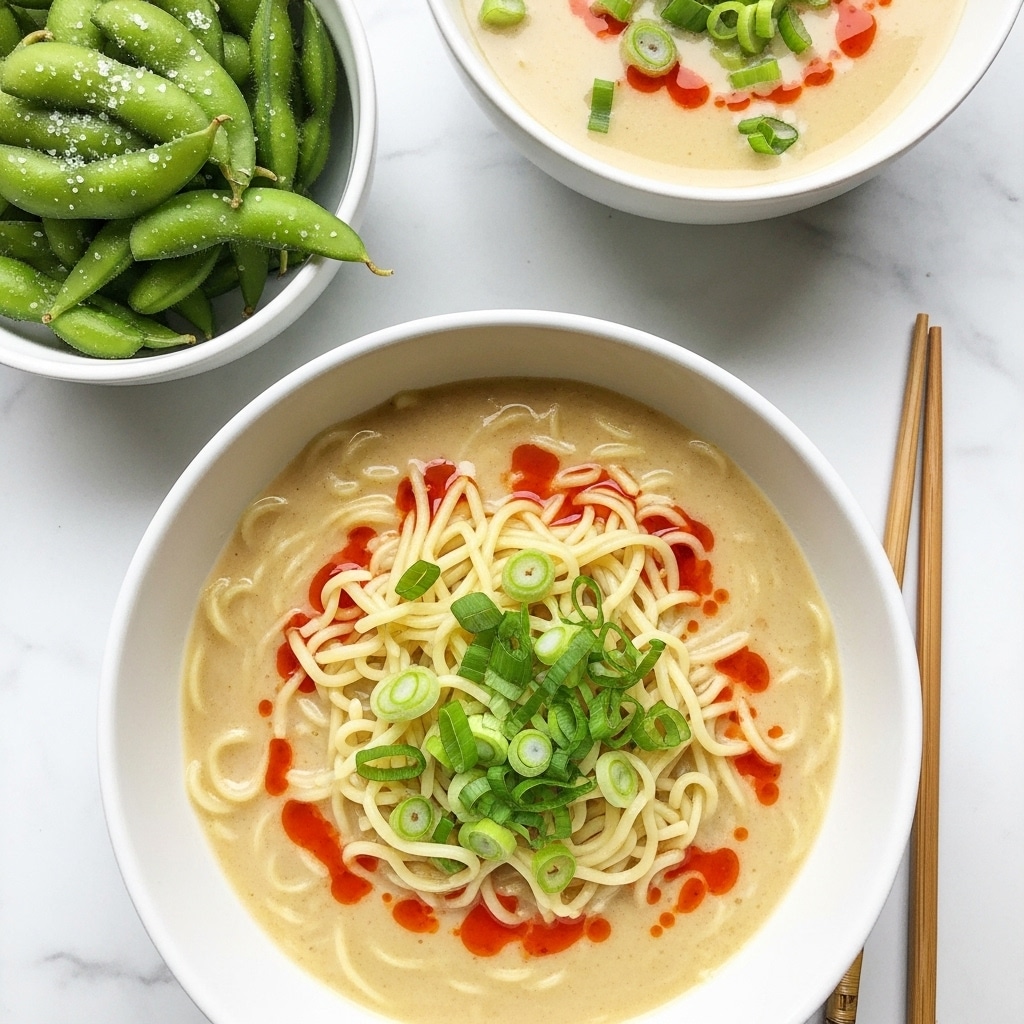 Creamy Chicken Ramen Noodles with Egg Recipe